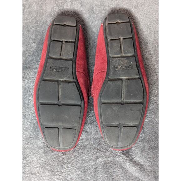 ALFANI JAMES Men’s Red Suede Loafers Classic Driving Moccasins Size 11 - Picture 7 of 11